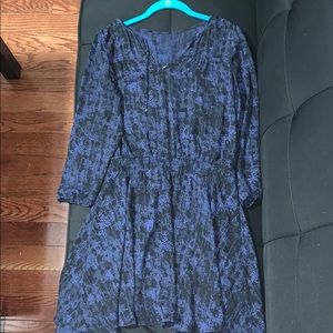 Express Animal Print Smocked Mini Dress